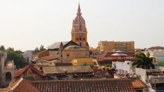 Les clochers du centre historique de Carthagène des Indes